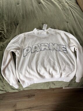 NWT 'PARKE' Embroidered Crewneck Sweatshirt